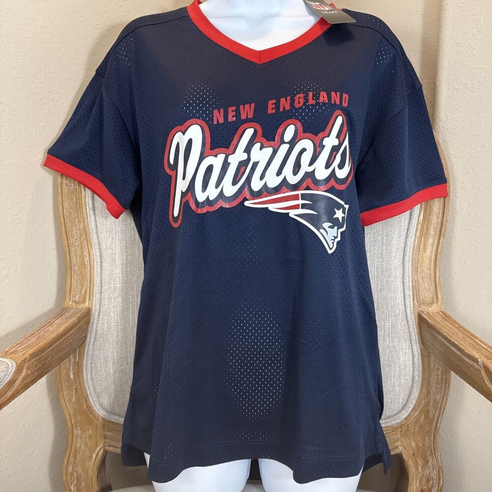 NFL New England Patriots Mesh Jersey Top Girls medium 7-9 Superbowl New football